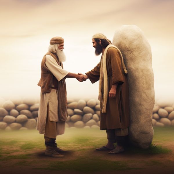 Datei:Vertrag Jakob und Laban.jpg